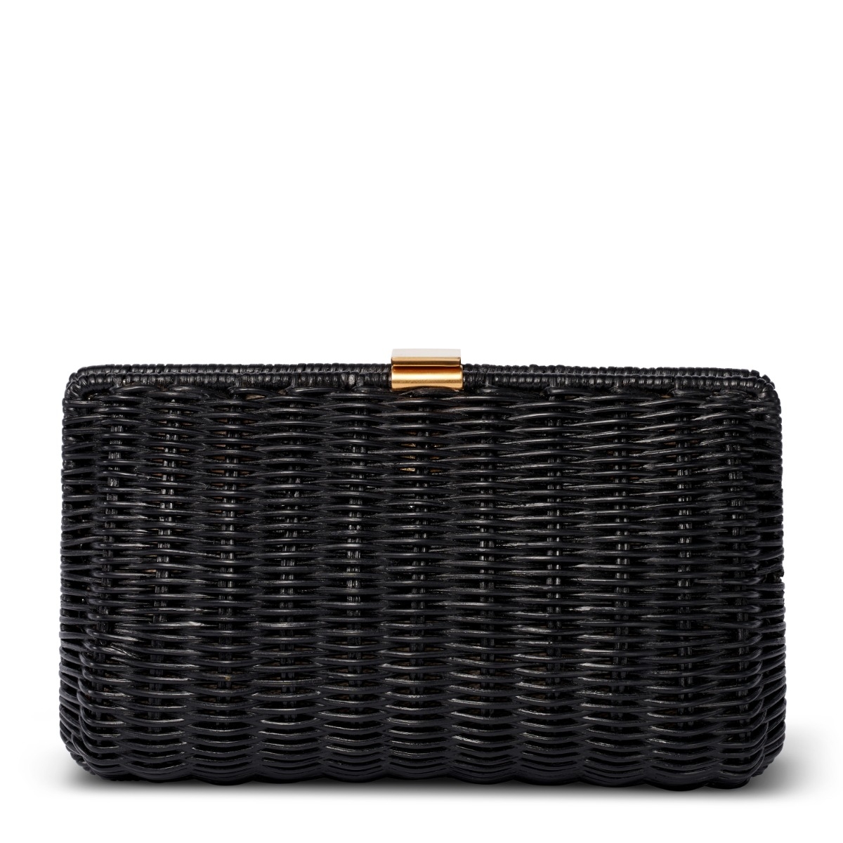 Black wicker clutch bag sale