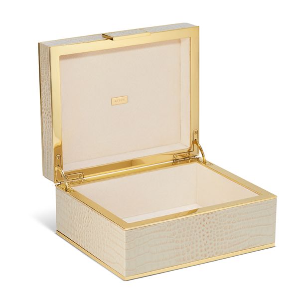 Classic Croc Leather Small Jewelry Box