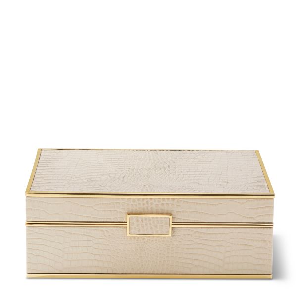 Classic Croc Leather Large Jewelry Box
