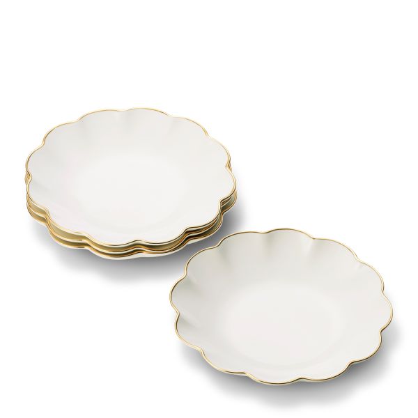 Scalloped Appetizer Plate, Set of 4
