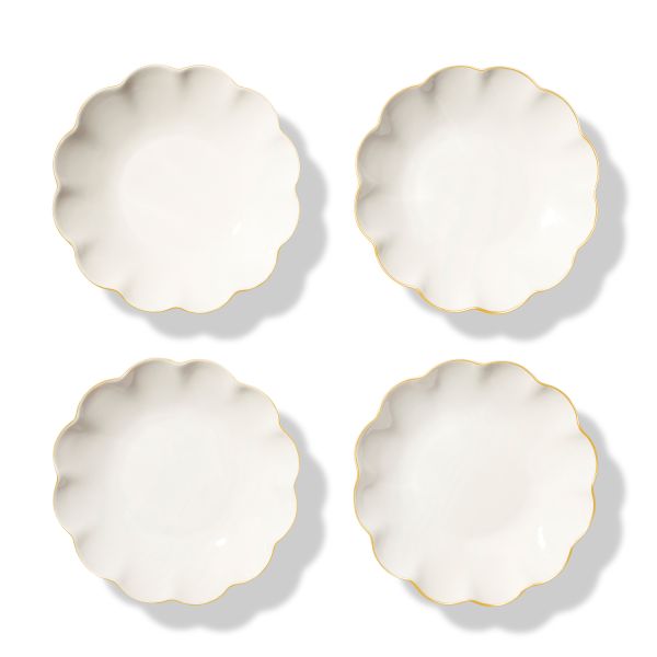Scalloped Appetizer Plate, Set of 4
