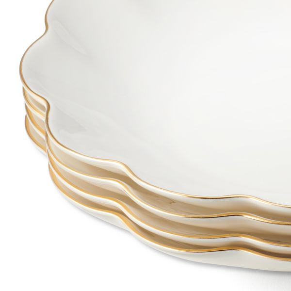 Scalloped Appetizer Plate, Set of 4