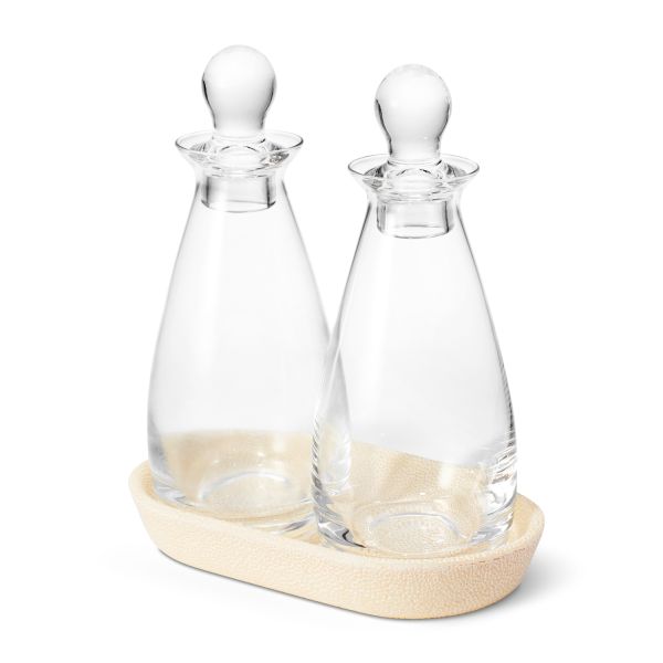 Shagreen Oil and Vinegar Bottle Set