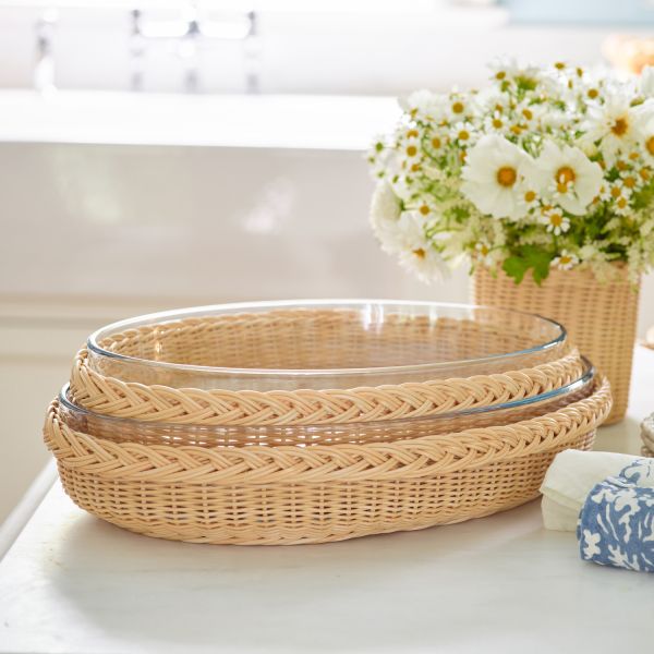 Freya Wicker Casserole Dish, Medium