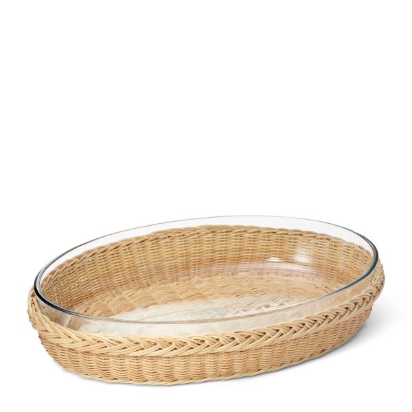 Freya Wicker Casserole Dish, Large