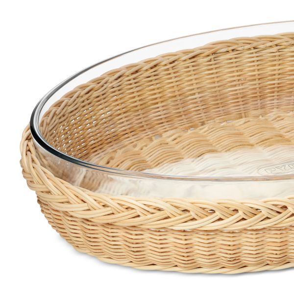 Freya Wicker Casserole Dish, Large