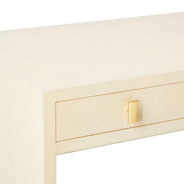 Shagreen Vanity Table and Stool Set