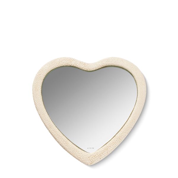 Shagreen Heart Hand Mirror
