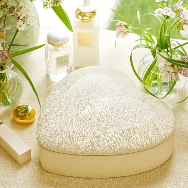 Shagreen Heart Jewelry Box