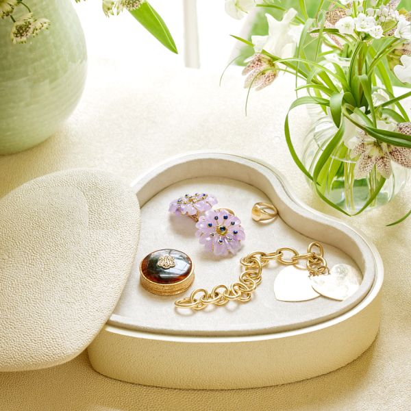 Shagreen Heart Jewelry Box