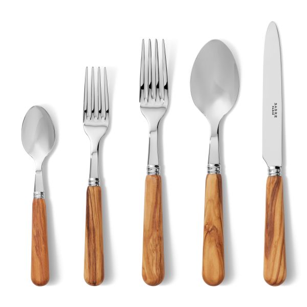 Olivewood Flatware, Set of 5