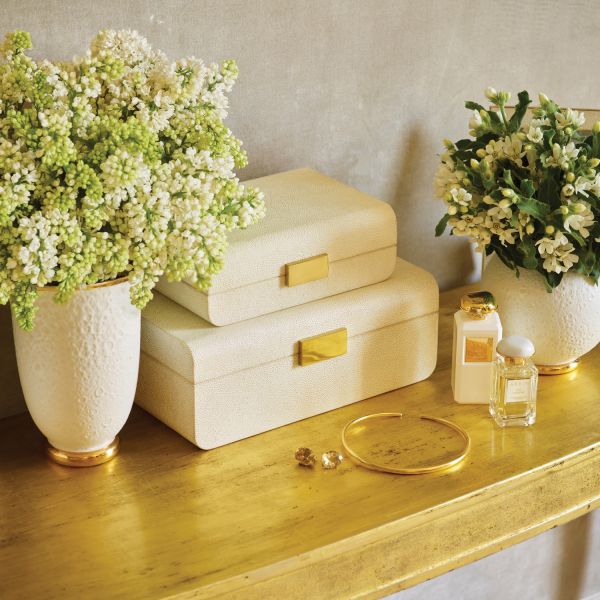 Modern Shagreen Large Jewelry Box