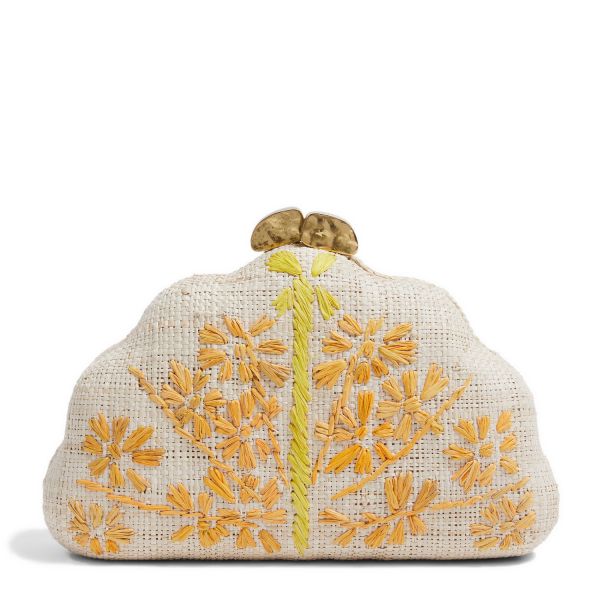 Mediterranean Honeysuckle Embroidered Clutch