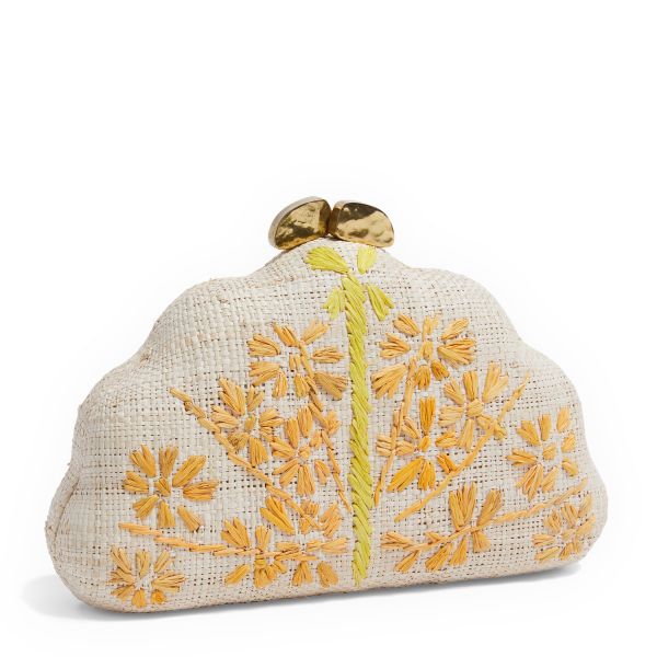 Mediterranean Honeysuckle Embroidered Clutch