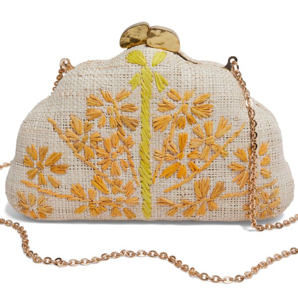 Mediterranean Honeysuckle Embroidered Clutch